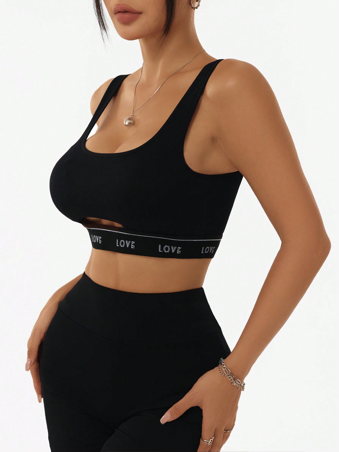 Sport Bra Wanita Bergaris U-Ne - Tank Top Ribbed ulasan dan harga