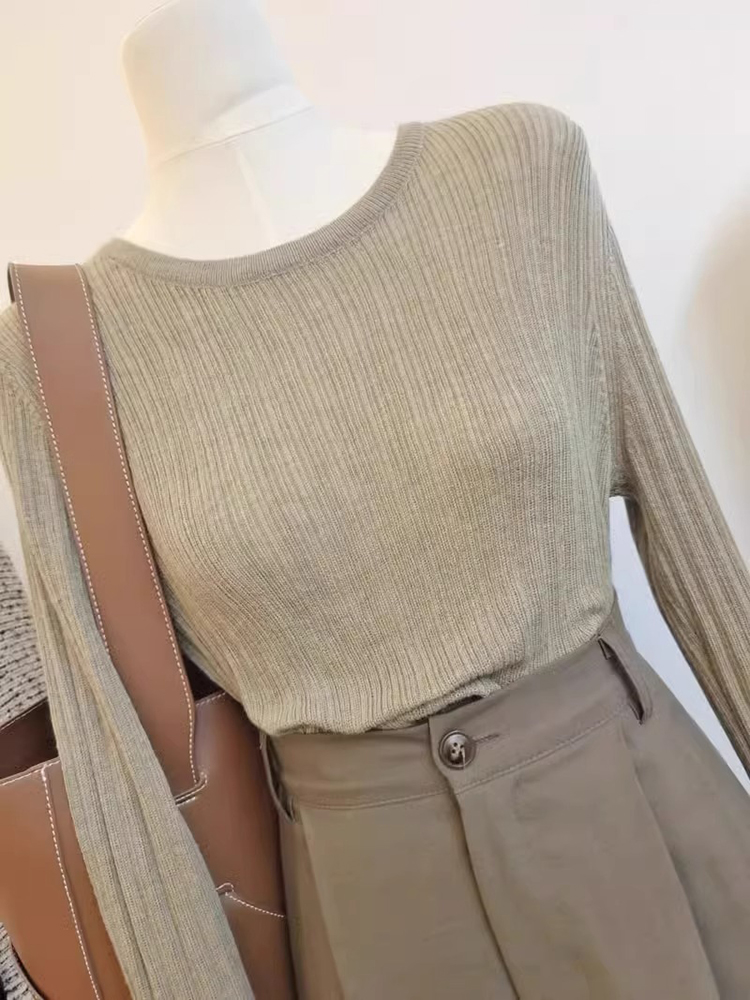Pullover Rajutan Tipis Kerah B - Base Layer Top ulasan dan harga