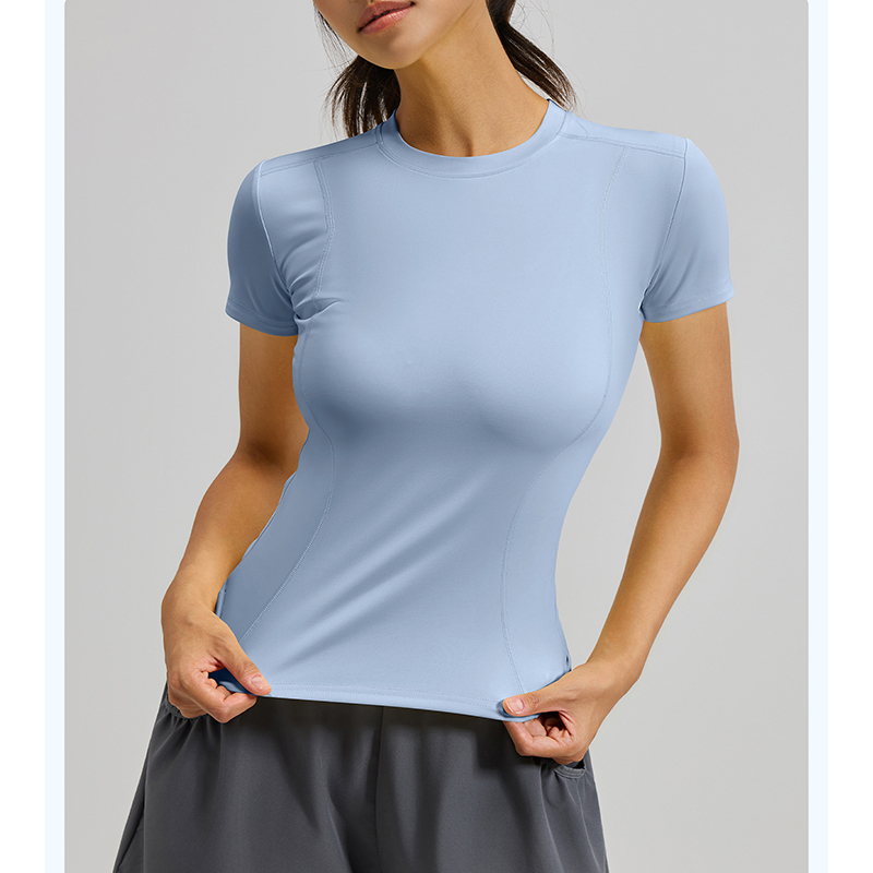 Kaos Yoga Slim Fit Wanita, Cep - T Shirt Tight Fit ulasan dan harga