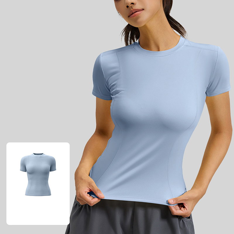 Kaos Yoga Slim Fit Wanita, Cep - T Shirt Tight Fit ulasan dan harga